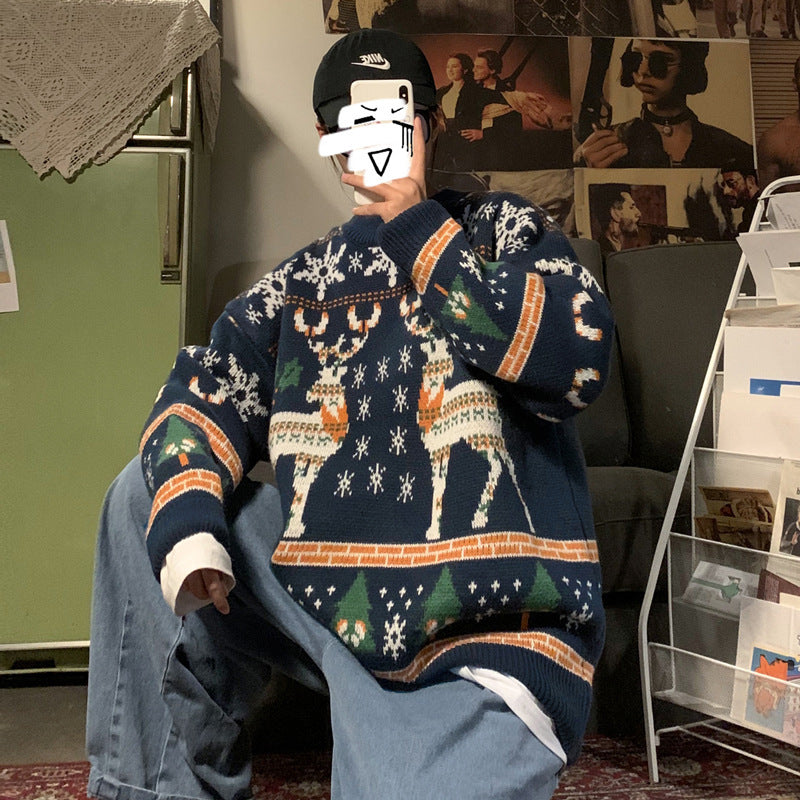 Christmas Sweater Men's Loose Pullover kfghf899 Store