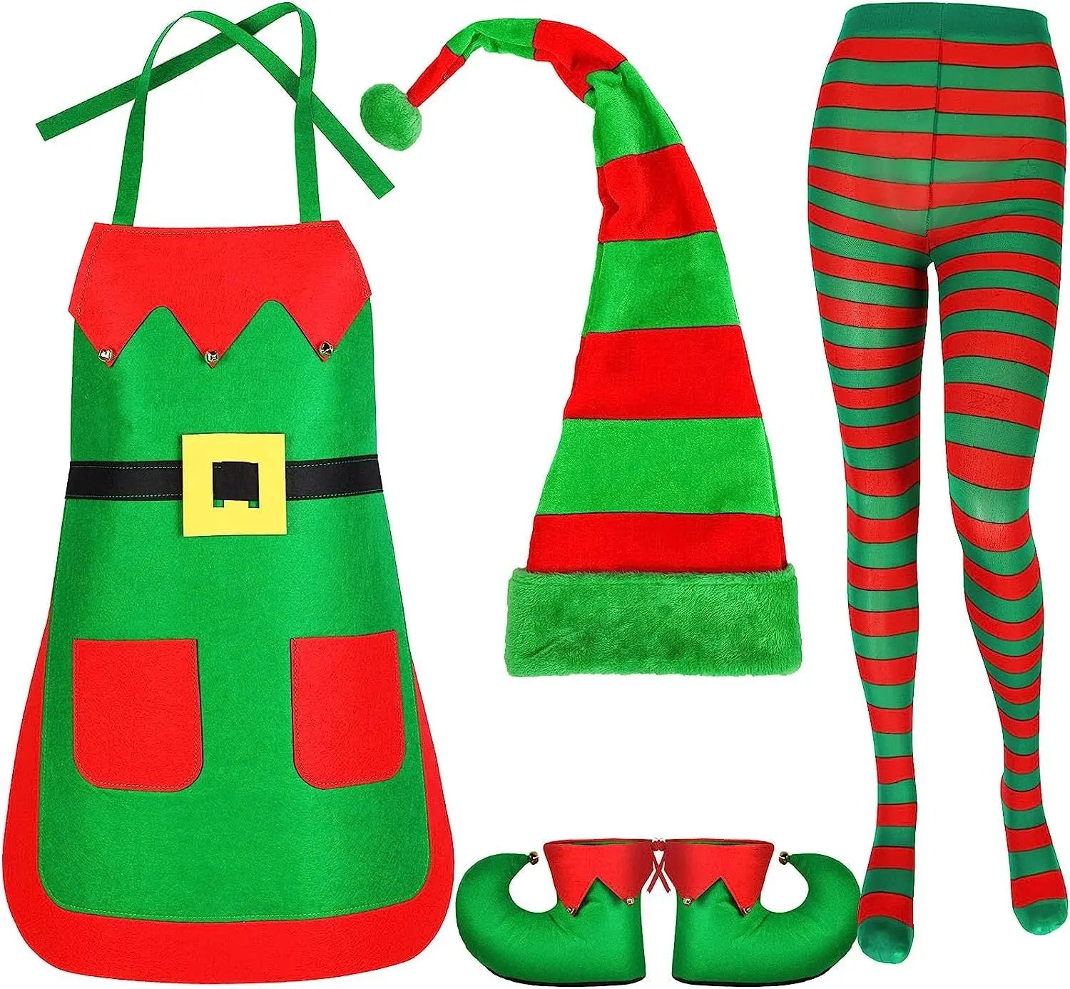 Christmas Party Apron and Hat Set Dazzle Frenzy