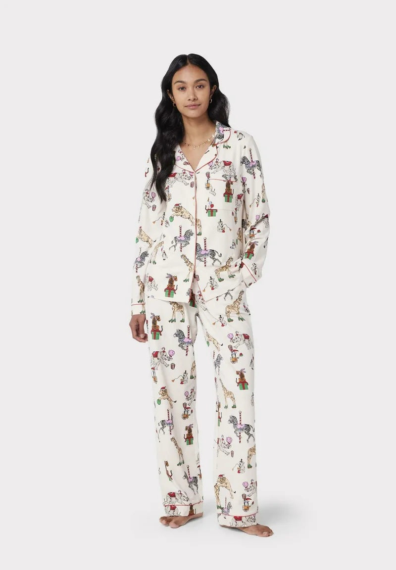 Christmas Printed Long-sleeved Trousers Autumn Ladies Home Leisure Suit kfghf899 Store