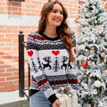 Jacquard Leisure Pullover Christmas Women's Knitted Sweater Dazzle Frenzy