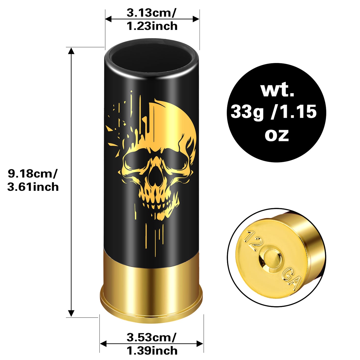 4pcs Skull Shot Glasses, 1.5oz - Reusable, High-Quality Plastic Bullet Cups For Whiskey, Cocktails & Wine, Perfect For Bars, Parties & Gifts