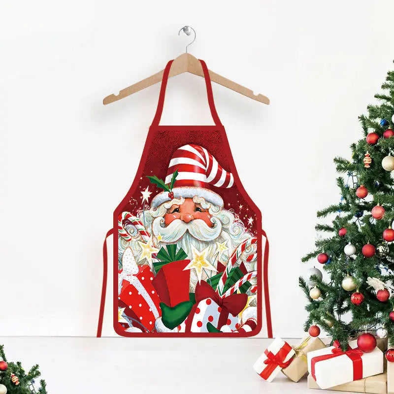 Christmas Printed Apron for Home and Party Dazzle Frenzy
