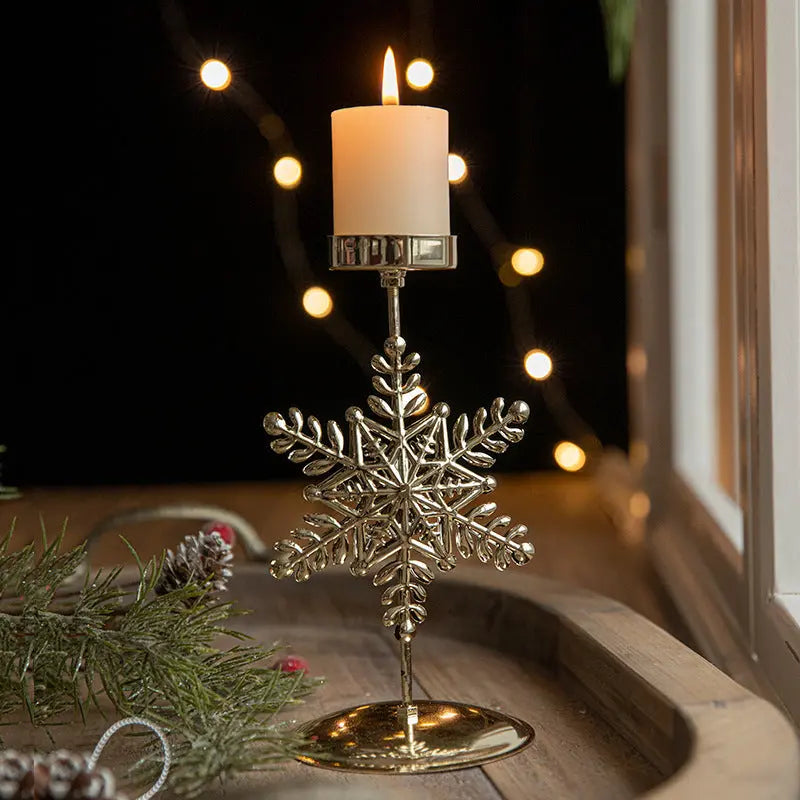 Retro Iron Christmas Candlestick Decorations Dazzle Frenzy