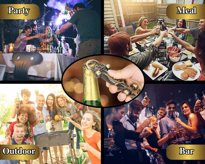 Exquisite Racing Bottle Opener,Meticulously Designed And Made Of Durable Materials, Perfect For Opening Bottles During Sports Events, Parties, Or At Home. Includes A Black Drawstring Bag.