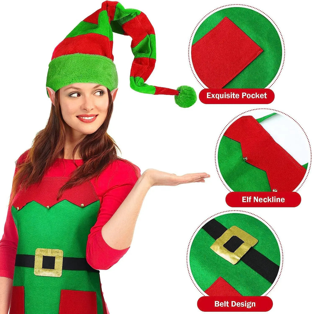 Christmas Party Apron and Hat Set Dazzle Frenzy