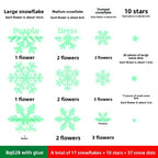 Luminous Christmas Snowflake Decoration Stickers Dazzle Frenzy