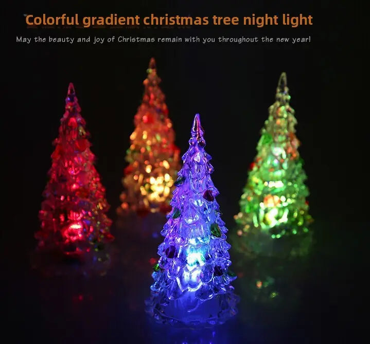 LED Acrylic Colorful Christmas Tree Night Light Dazzle Frenzy