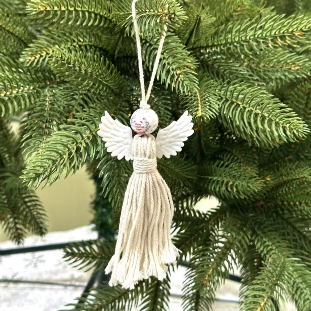 Bohemian Handmade Cotton Rope Christmas Angel Pendant Dazzle Frenzy