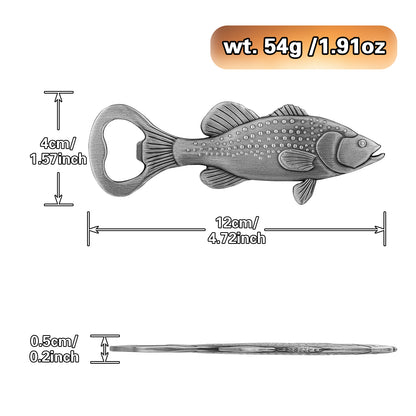 Creative Sea Bass Bottle Opener With Velvet Bag , Exclusive Gift For Fishing Enthusiasts, Bar Tool For Beer Enthusiasts, Ideal For Home And Bar Use, Novel Bar Accessories For Opening Beer