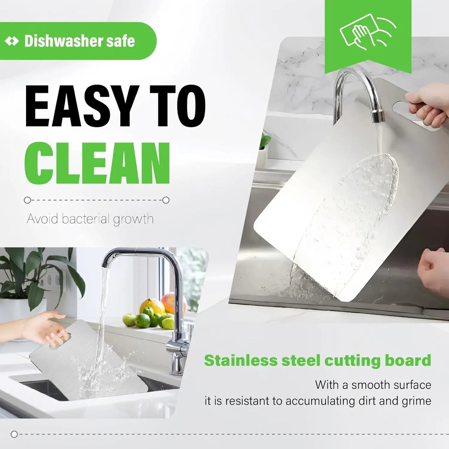 2025 Viral PureSteel™ Cutting Board - Hygienic Stainless Steel Bacteria-Free Kitchen Dazzle
