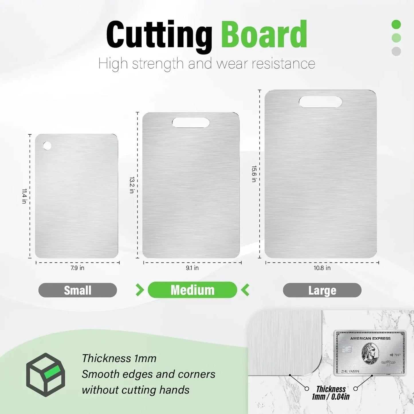 2025 Viral PureSteel™ Cutting Board - Hygienic Stainless Steel Bacteria-Free Kitchen Dazzle