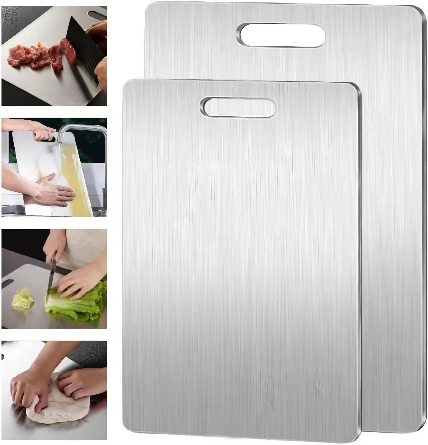 2025 Viral PureSteel™ Cutting Board - Hygienic Stainless Steel Bacteria-Free Kitchen Dazzle