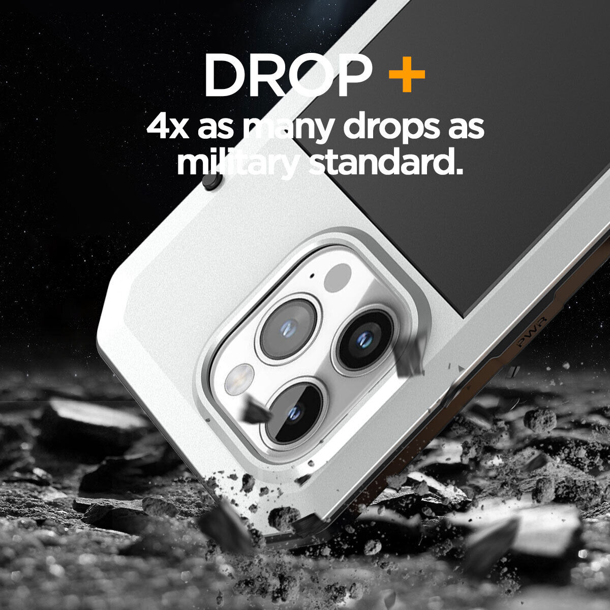 2025 Viral iPhone 14 Pro Case Gorilla Glass Full Metal Aluminum - Rugged 9H Tempered Drop Proof Dazzle