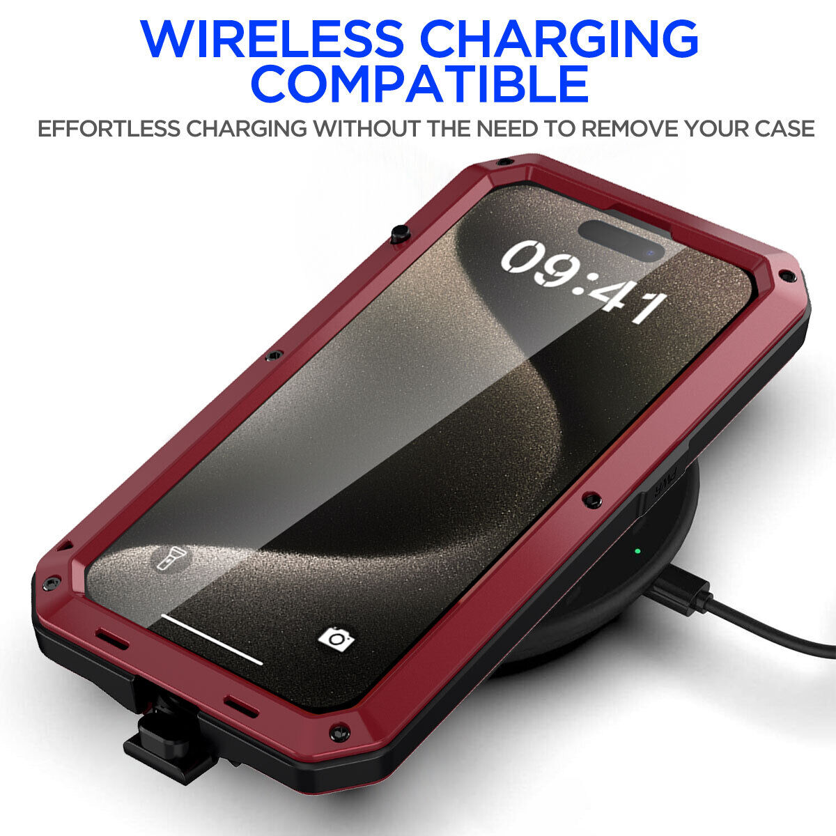 2025 Viral iPhone 14 Pro Case Gorilla Glass Full Metal Aluminum - Rugged 9H Tempered Drop Proof Dazzle