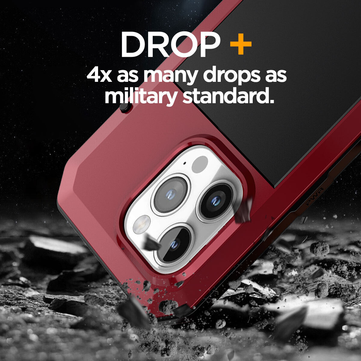 2025 Viral iPhone 14 Pro Case Gorilla Glass Full Metal Aluminum - Rugged 9H Tempered Drop Proof Dazzle