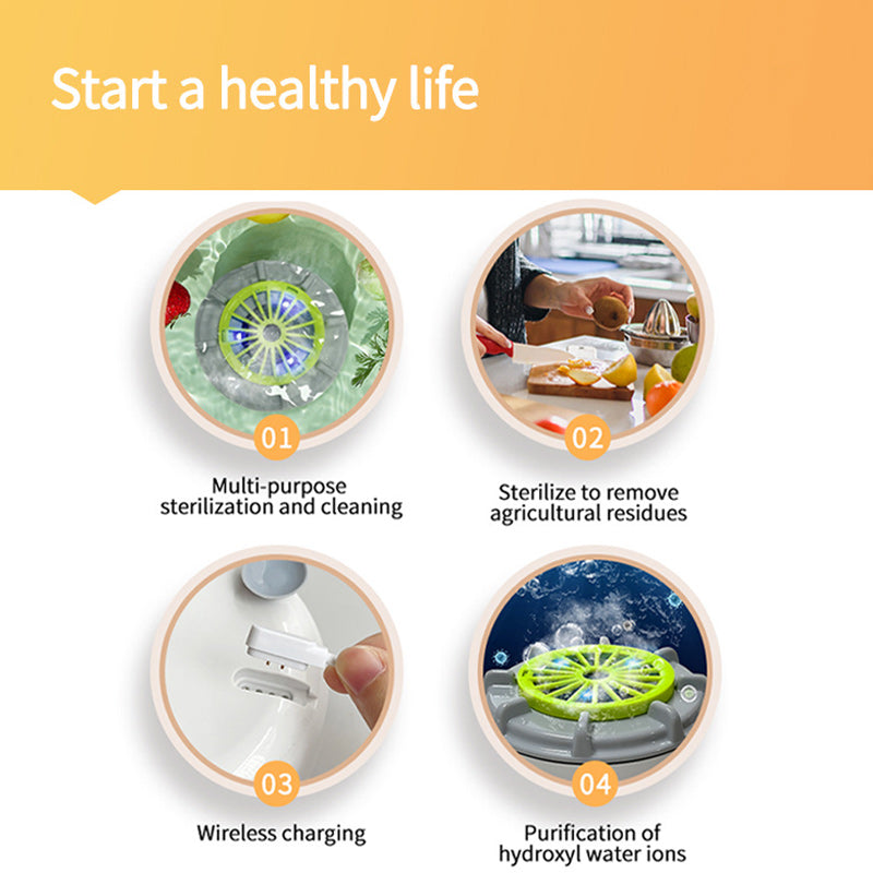 2025 Viral Portable Fruit Vegetable Washer - Swirl Cleaning Tech Efficient Kitchen Dazzle Cleaner